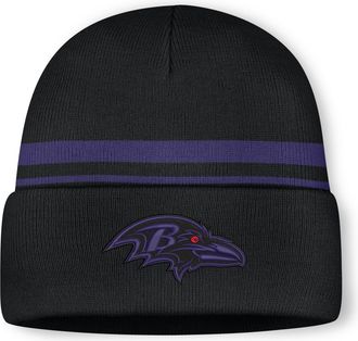 Nike Baltimore Ravens Primetime Utility Nike Mens NFL Cuffed Beanie in Black | NF40049Y8G-10L