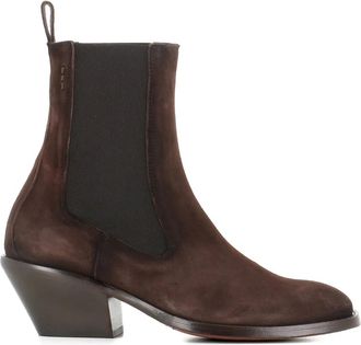 Alexander Hotto 60mm suede Chelsea boots - women - Fabric/Calf Suede/Calf Leather/Fabric/Calf Leather - 37.5 - Brown