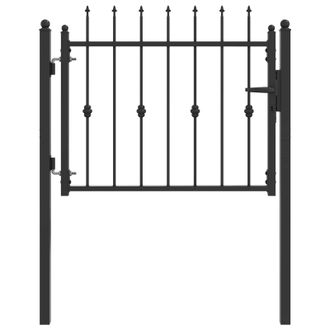 vidaXL Puerta De Cerca Horst 100 X 75 Cm Metal Negro Con Cerradura Vidaxl