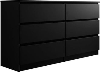 Mirjan24 C&oacute;moda Comfivo Structor Ii, Negro, Con Cajones, N&uacute;mero De Cajones: 6, 77x138x40cm