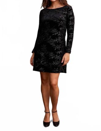 Tribal Femme Sparkle Lined Knit Dress In Black