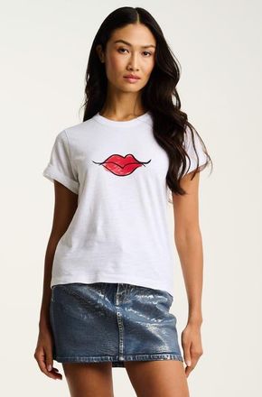 Lisa Todd Kiss and Make Up Tee in White at Nordstrom, Size X-Small