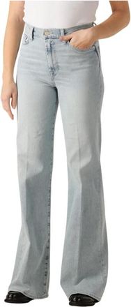 7 For All Mankind Jeans, Dames, Blauw, W26, Katoen, Modern Dojo Frozen Flared Jeans