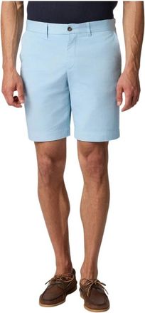 Brooks Brothers Stretch Cotton Gabardine Bermuda Shorts - Heren - Korte Broeken - Blauw - W36 - Katoen - Korte Broeken