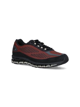 Asics Mixed-Material Low-Top Sneakers - Red