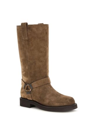 Brunello Cucinelli Womens Suede Boots Caramello
