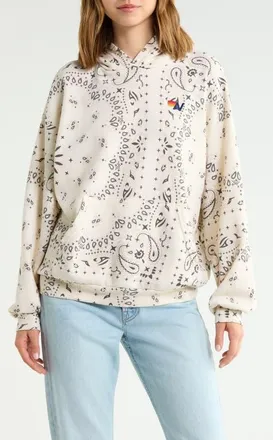 Aviator Nation Bandana Graphic Hoodie in Vintage White at Nordstrom, Size X-Large