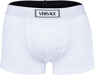 Versace Korte Trunk Jersey Katoen Topekaelastic Canete Logo Boxershorts