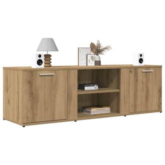 Berkfield Home TV Cabinet Artisan Oak 120x34x37 cm Engineered Wood in Brown | Size: 120 x 34 x 37 cm