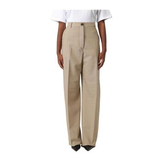 Sportmax Sportmax, Wide Trousers, female, Beige, Size: 2XS Tailored Classic Pants