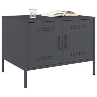 Berkfield Home Sturdy Coffee Table Anthracite 68x50x50.5 cm Steel in Dark Grey