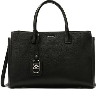 Kazar Ruime leren handtas in zakelijke stijl - Dames - Handtassen - Zwart - ONE Size - Leer - Tassen