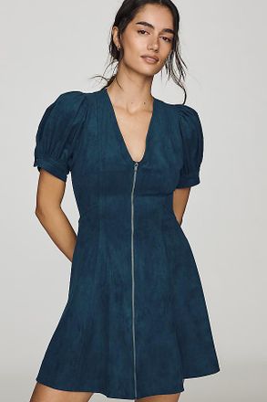 Pilcro Calder Faux-Suede Mini Dress