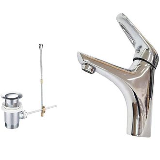Trade Shop Trade Shop - Miscelatore Bagno Lavandino Esy52970 Piletta Scarico Filtro Fisso Doppio Foro