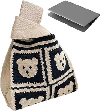 Generic Bear Bag - Large Capacity Laptop Bag for Women, Lightweight Shoulder Handbag for Students, Commuting Carry Bags for Laptop Shopping Outdoor Travel Eve