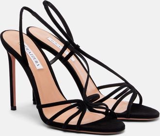 Aquazzura Talk To Me 105 suede sandals
