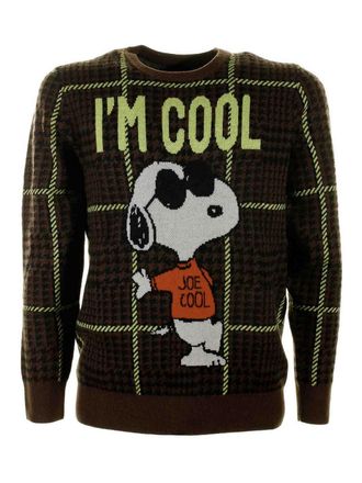 MC2 Saint Barth Checked Snoopy Crewneck Sweater