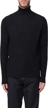 Emporio Armani Wollen coltrui - Heren - Coltruien - Zwart - L - Wol - Truien & Vesten