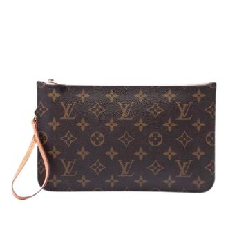 Louis Vuitton Pre-owned Clutches, female, Brown, Size: ONE SIZE Pre-owned Monogram Canvas Pouch