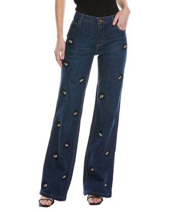 Alice & Olivia Alice + Olivia Roxie Straight Flare Full Pant