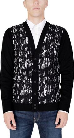 Antony Morato Zwart Witte Cardigan Breigoed