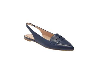 Jack Rogers Pennie Sling Back Ballet Nappa Womens Flat Shoes Midnight : 9 M, Leather/Nappa