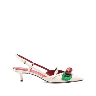 Valentino Garavani Pumps, female, Multicolor, 7 UK, Floral Appliqu&eacute; Slingback Pump