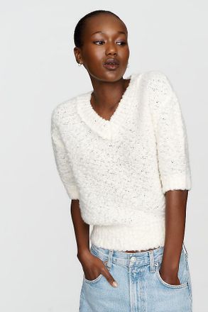 Maeve Wool Blend Textured Tee
