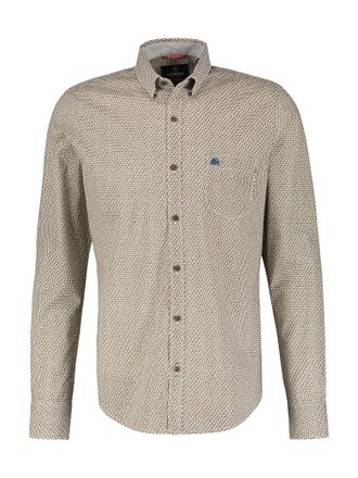 Lerros Langarmhemd LERROS LERROS Poplinhemd mit Fischgratmuster, Herren, Gr. S, weiss (wei&szlig;), 100% Baumwolle, Hemden Langarmhemd