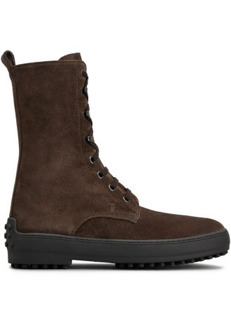 Tod's Winter Driver Sole High Lace Up Boots