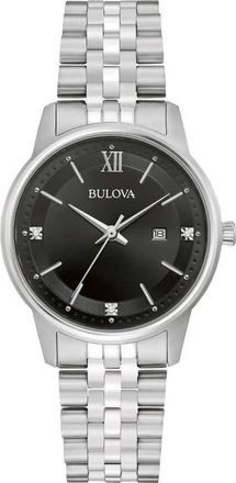Bulova Classic Quartz Black Dial Ladies Watch 96P226