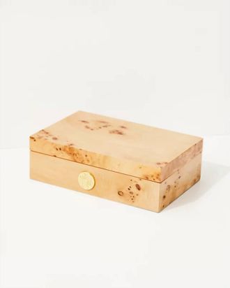 Lilly Pulitzer Small Birchwood Box In Tan