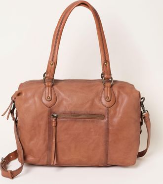 Fat Face FatFace Chestnut Brown Leather Shoulder Bag