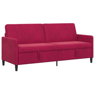 vidaXL Divano Con Storage Rosso Vino 192 X 78 X 87 Cm Poliestere Vidaxl