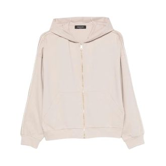 Fabiana Filippi Volledige ritssluiting sweatshirt - Dames - Vesten met rits - Beige - XS - Hoodies & sweatvesten