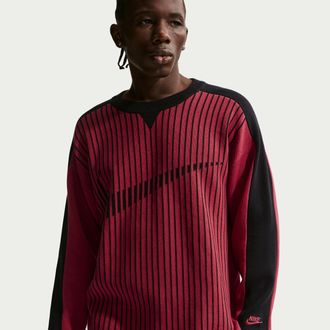 Nike Mens Nike Sportswear Club Jersey Sweater in Red | II1196-613