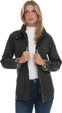 Barbour Giaccone Beadnel wax jkt Verde Barbour Donna