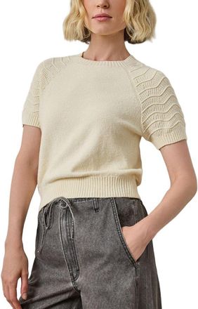 Lilla P Textured Sleeve Sweater
