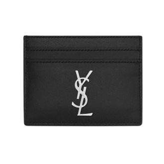 Saint Laurent Cassandre Card Case - male - Saint Laurent - Wallets & Cardholders - Black - ONE SIZE - Accessories