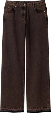 Luisa Cerano Wideleg Jeans - Dames - Loose Fit Jeans - Bruin - XL - Katoen - Jeans