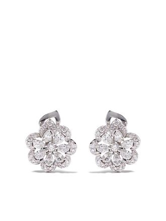 Chopard 18kt white gold Precious Lace Mini-Frou-Frou diamond earrings - Silver