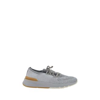 Brunello Cucinelli Gray Cotton Athletic Mens Sneakers