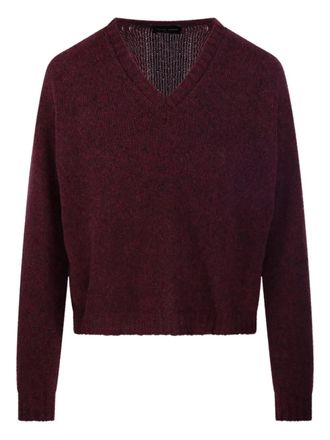 Roberto Collina V-neck sweater - women - Fabric - M - Red