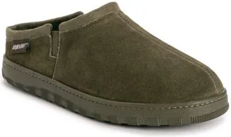 Muk Luks Matt Faux Shearling Lined Suede Slipper in Olive at Nordstrom, Size 11