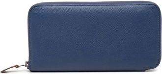Herm&egrave;s Blue Epsom Leather Long Wallet (Bi-Fold) (Pre-Owned)