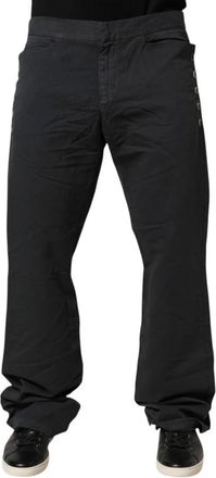Just Cavalli Wide Trousers, male, Black, Size: 2XL Straight Fit Mid Waist Denim Trouser Jeans