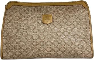 Celine Pre-owned Clutches, female, Beige, Size: ONE SIZE Pre-owned Vintage Triomphe Clutch