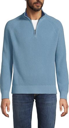 Lands End Drifter Quarter Zip Sweater in Light Storm Blue at Nordstrom, Size X-Large