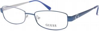 Guess Womens 53Mm Rectangular Glasses In Blue