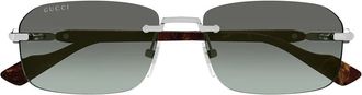 Gucci Sunglasses Gg1221 S 008 Silver/Brown Men